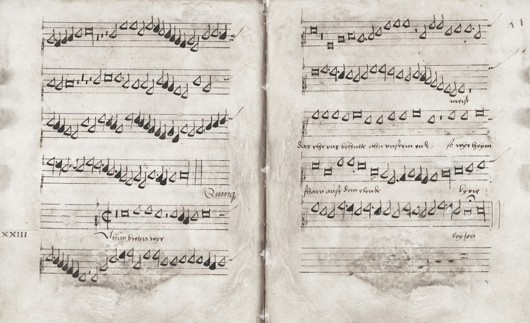 Johann Sebastian Bach manuscript score and violin